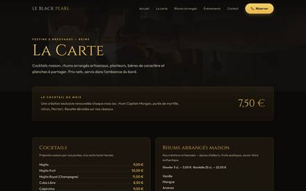 Le Black Pearl — carte page