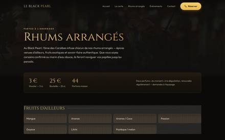 Le Black Pearl — rhums page