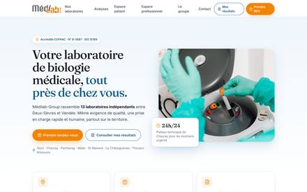 Médilab-Group — rebuilt homepage