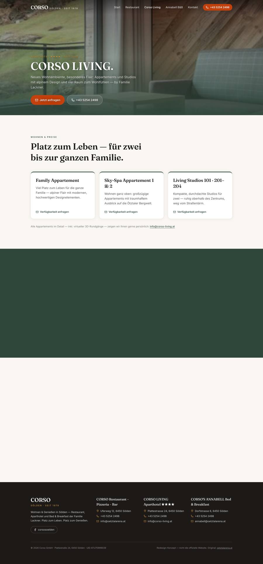 CORSO Sölden — Living (desktop), rebuilt